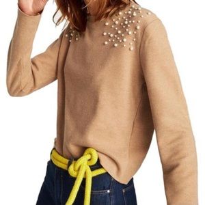 Zara Pearl Embroidered Sweater